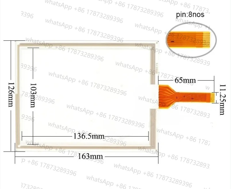 G.T./GUNZE U.S.P.4.484.038 G-24 터치 스크린 유리 패널 디지타이저/GUNZE USP4.484.038 GUNZE G24 터치패드
