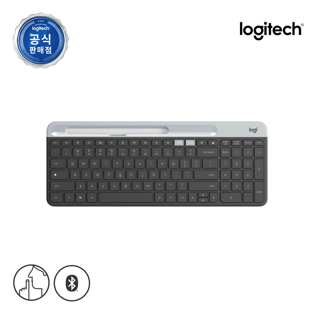 로지텍 코리아 K580 슬림 블루투스 무선 키보드 시크 블랙, 팬터그래프(Pantograph) 제품 이미지