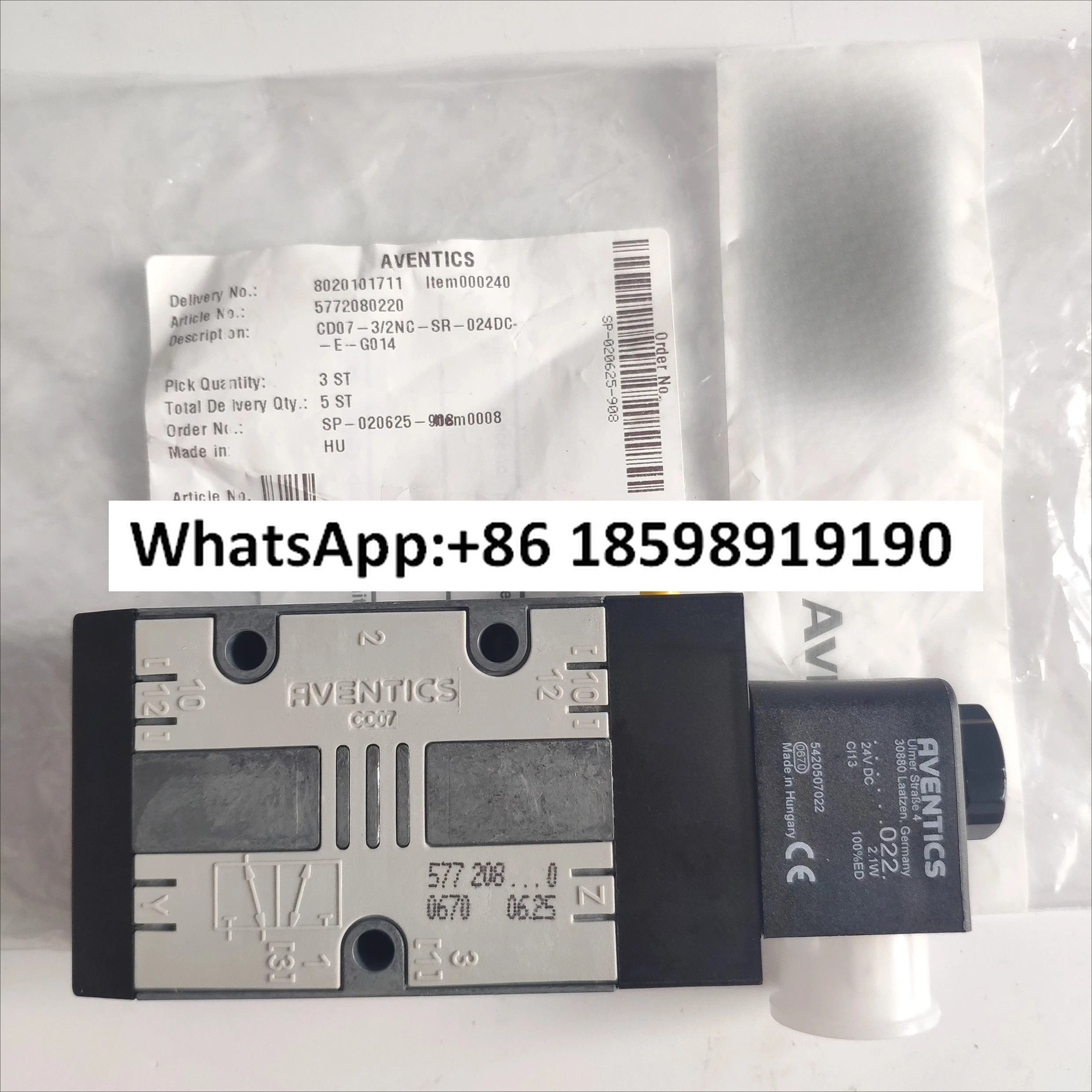 CD07 방향 밸브 5772070220 5772080220 원본