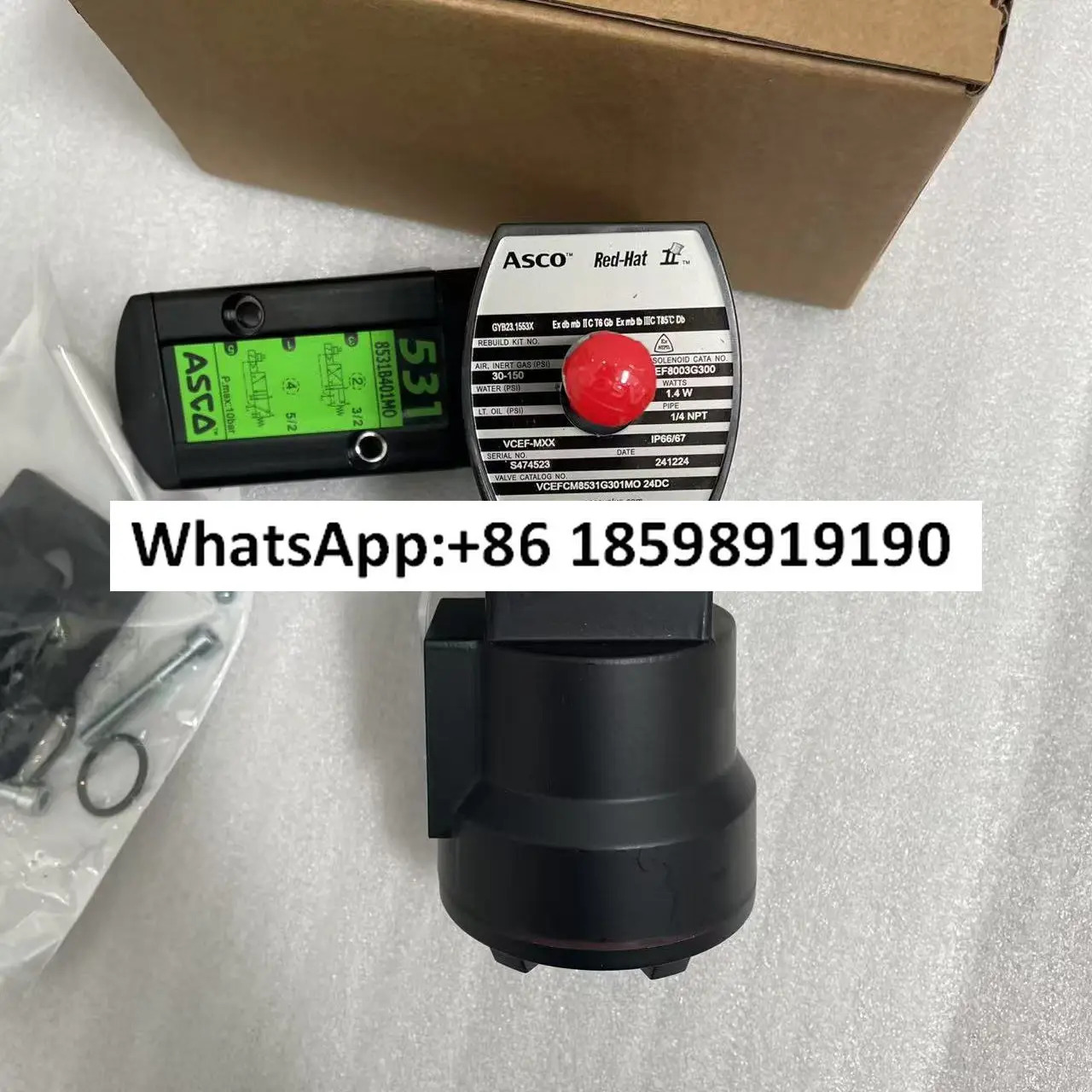 VCEFCM8531G301MO 24DC 방폭 솔레노이드 밸브 1/4 NPT 나사