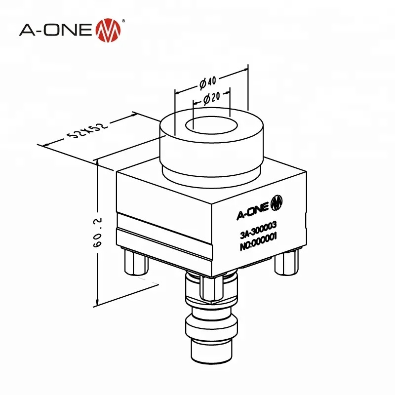 A-ONE ITS 시스템 센터링 장치 원 사양 50 CNC 게이징 핀 3A-300003