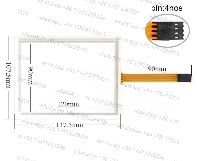 TT-0585-AGH-4W-T3 터치스크린터치스크린 유리 패널 디지타이저