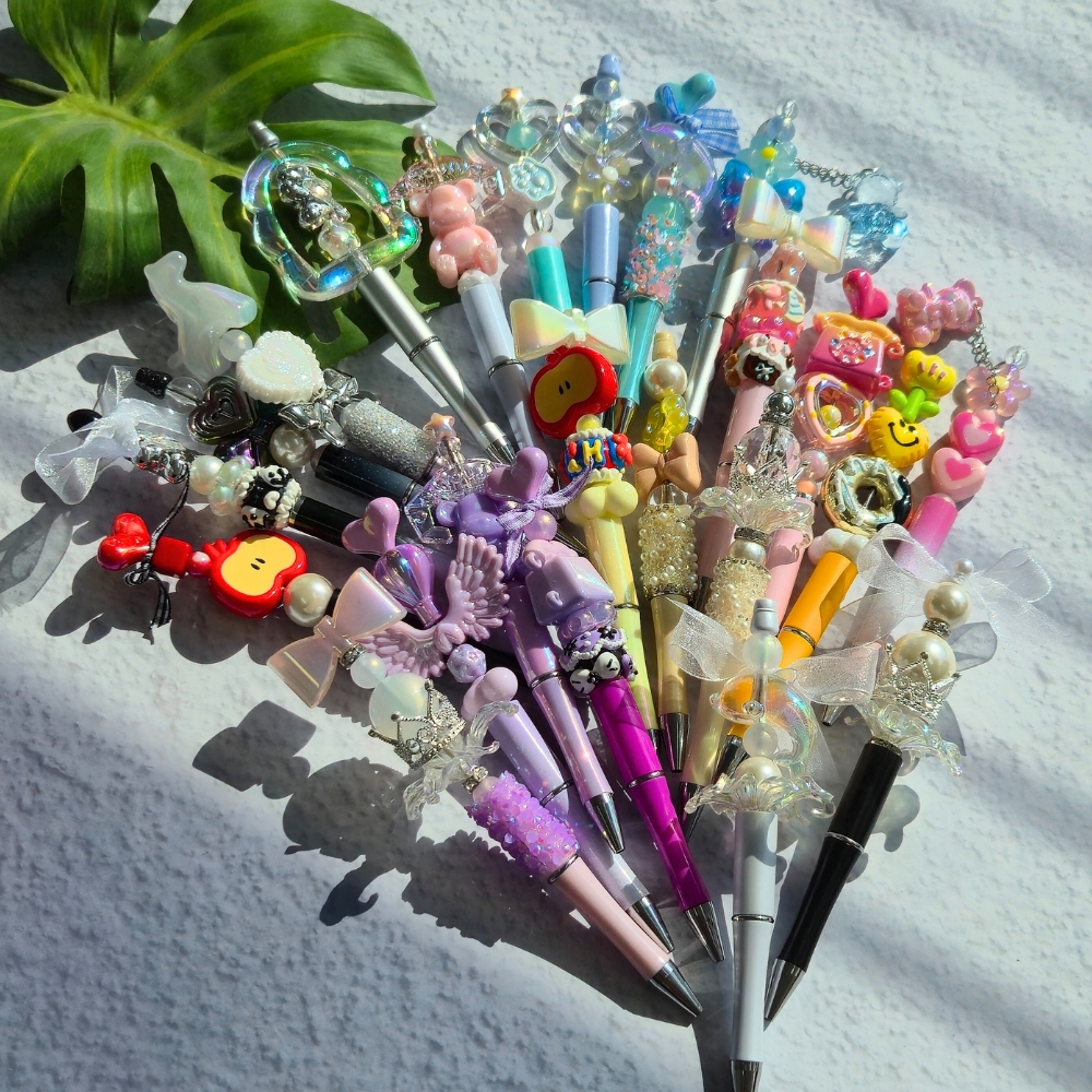 볼펜 꾸미기 재료 세트 볼꾸 펜꾸 키트 비즈볼펜 만들기 미아아트 이미지 2