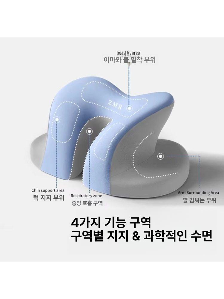 자세 교정 방석 엉덩이 보호 힙업 엉치뼈 세트 더블 클리어스카이블루 학생용 - 상세 이미지 3