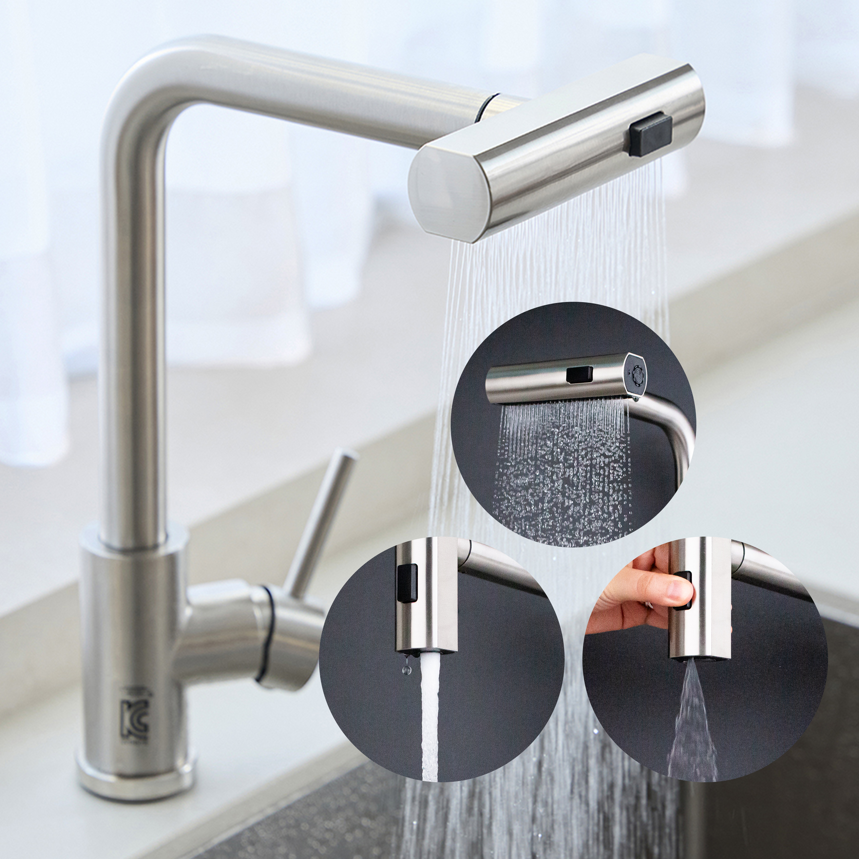 싱크대 수전 폭포 폭포수 주방 욕실 와이드 인테리어 무광 탕비실 MB3500 제품 이미지