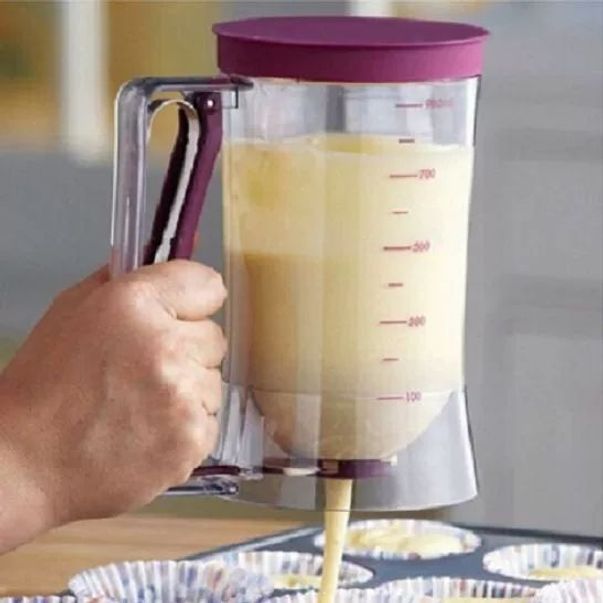 반죽 디스펜서 믹싱 소분기 베이킹 케이크 제빵 깔때기 900ml 손잡이형 면 거품기 - 상품 이미지