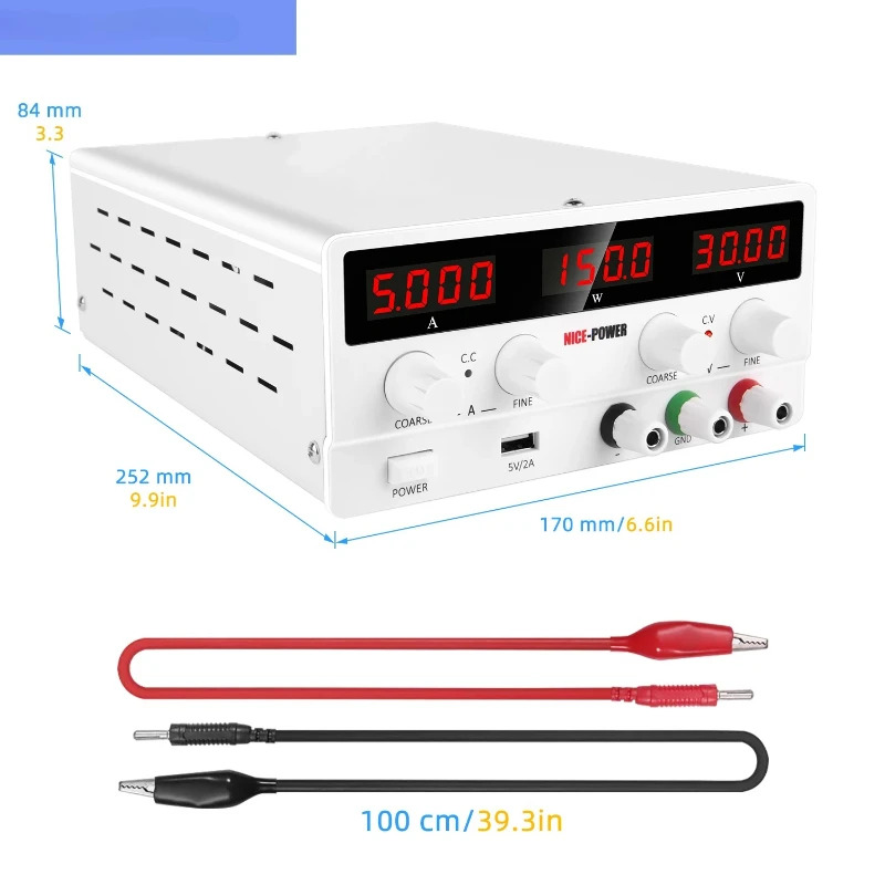 스타일 NICE-POWER SPS-H305 30V 5A 디지털 USB 포트 단일 출력 고정밀 조정 DC 가능벤치 전원공급장치