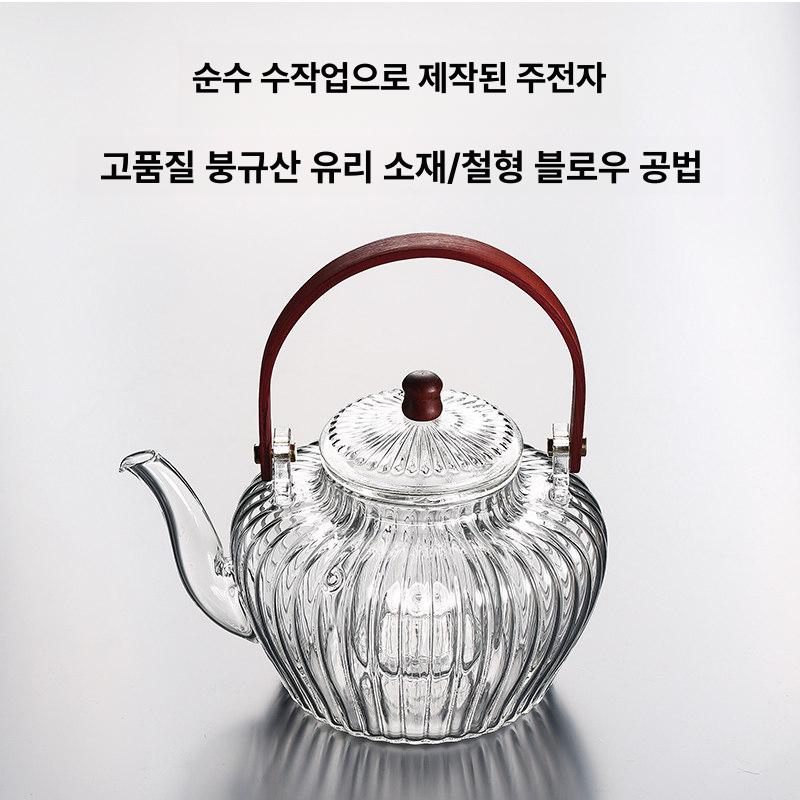 유리 손잡이 하이라이트용 소형 주전자 엔틱풍 물끓이는 링보 요정 + 고양이 눈 스마트 세라믹 스토브 - 상세 이미지 3