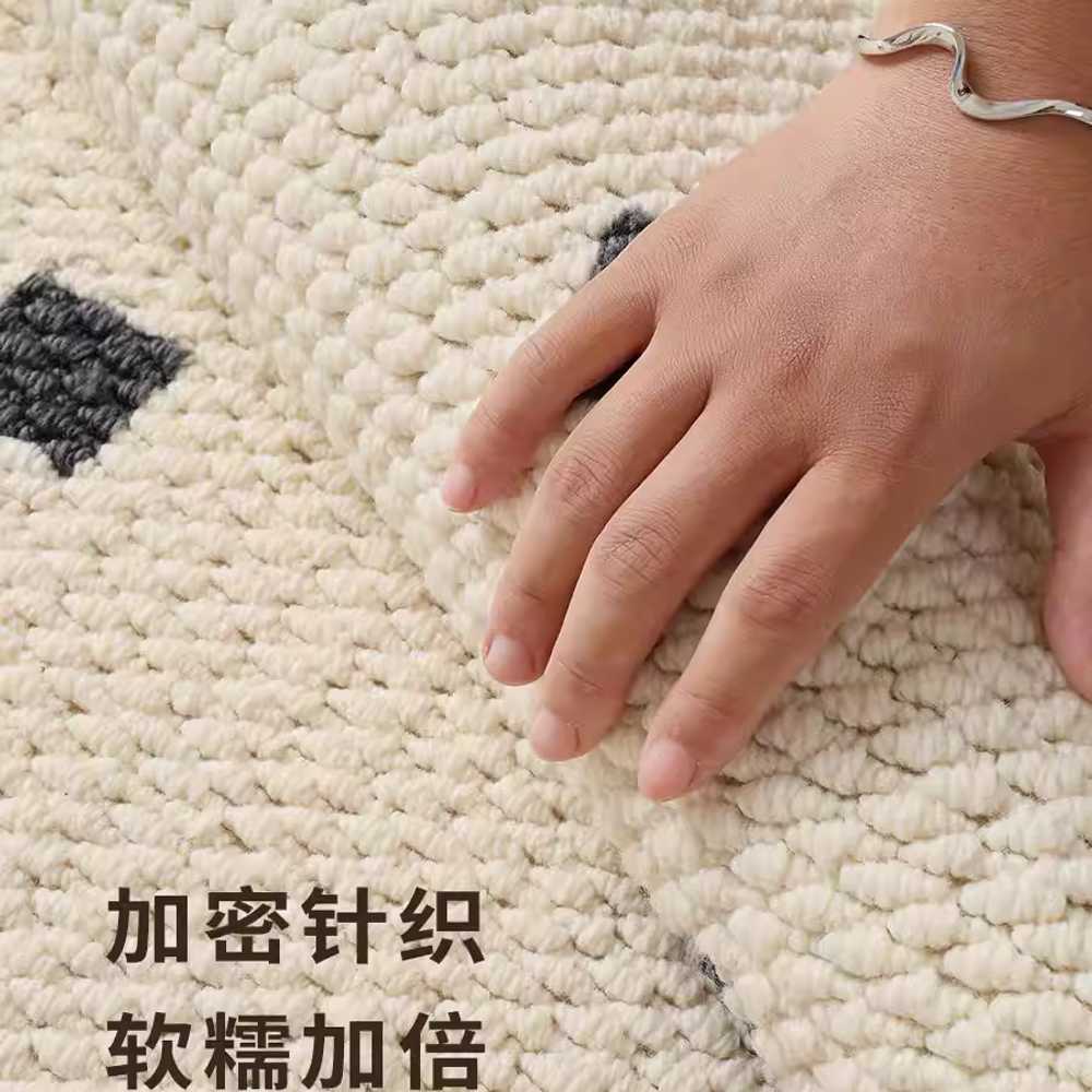 벨기에 러그 거실카페트 패턴 인테리어 고급 단모 울 클래식 블랙스톤 - 방수 140x200cm - 상세 이미지 4