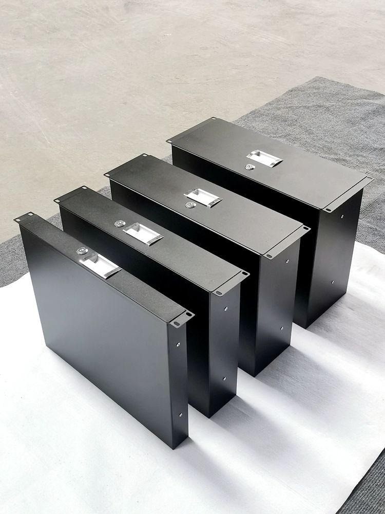 컴퓨터랙 선반 네트워크 허브랙 블랙 2U 서랍 4U 철제 서랍 블랙 350mm - 상세 이미지 2