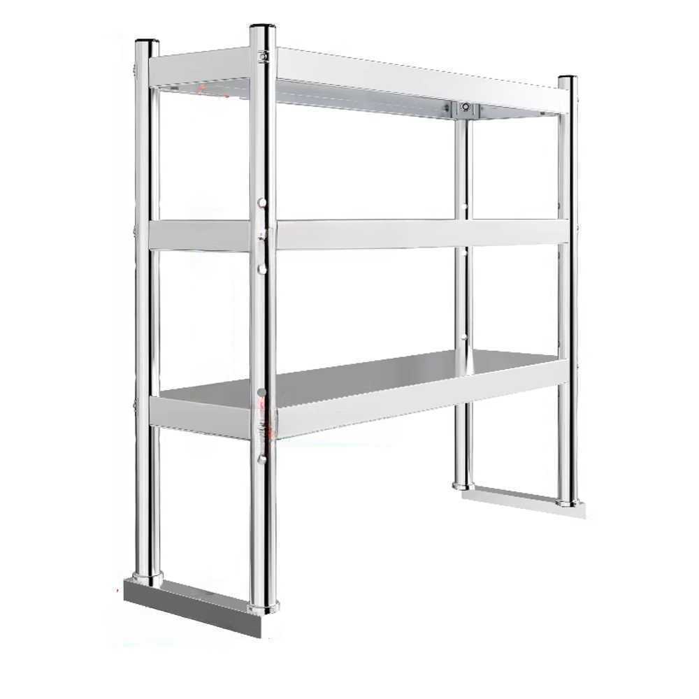 업소용 상부선반 토핑 정리대 양념 조리대 작업대 벽 100x30x80cm 3단 - 상품 이미지