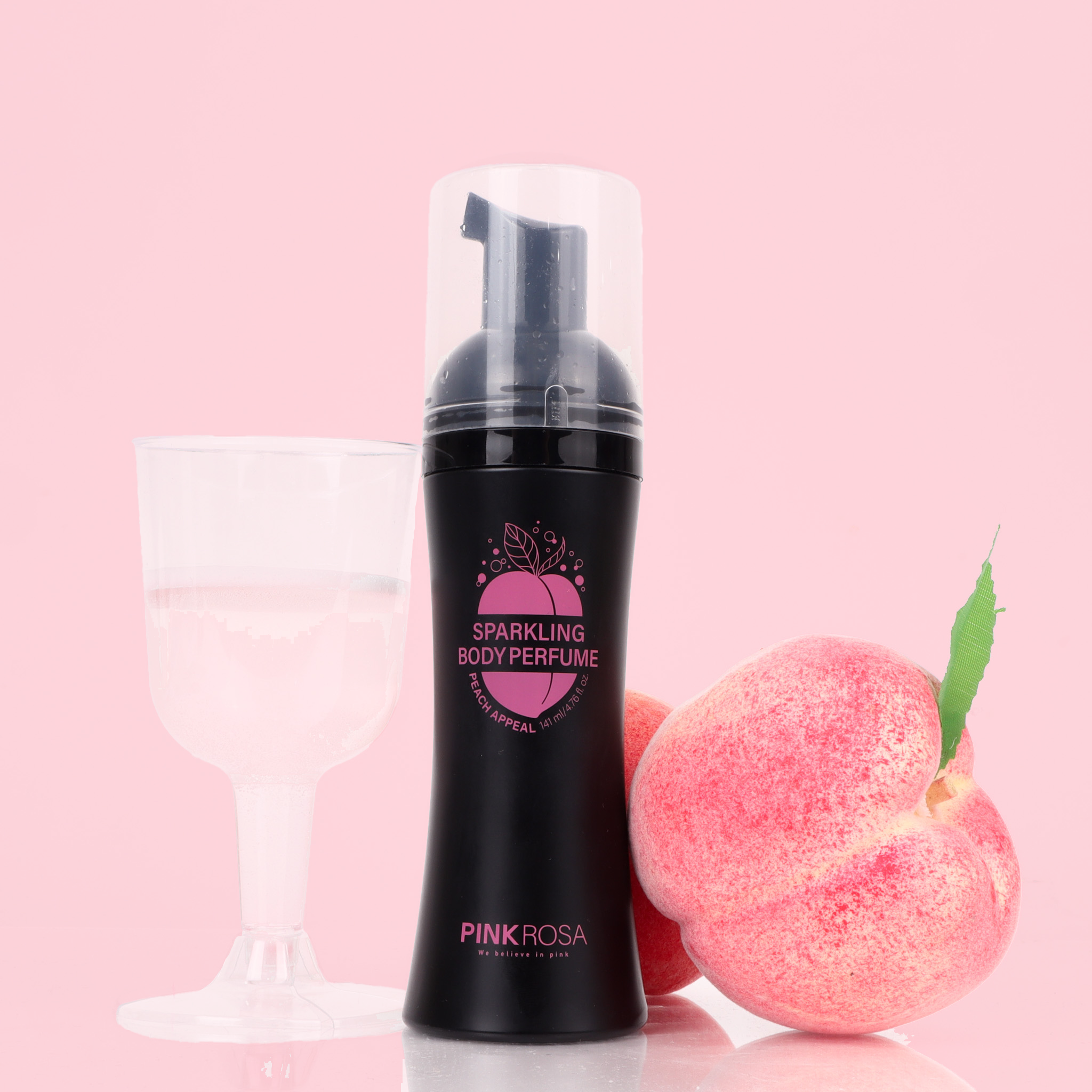 핑크로사 스파클링 바디퍼퓸 3종 버블 바디 에센스 피치어필, 141ml, 1개 - 상품 이미지
