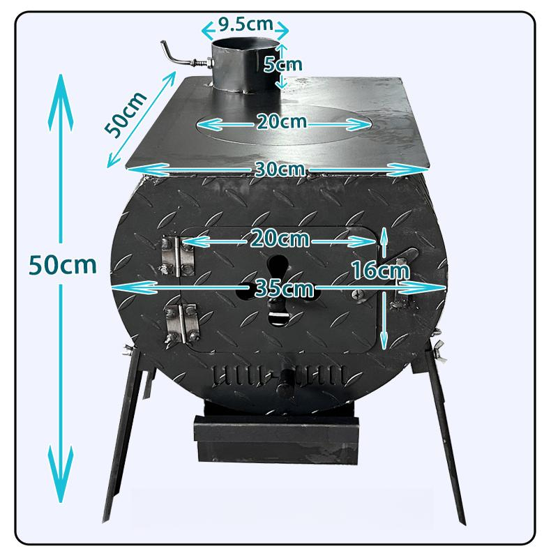 거꾸로타는 난로 리버스 장작 스토브 주물 펠렛 높이 패널 4mm 50 x 35 - 상품 이미지