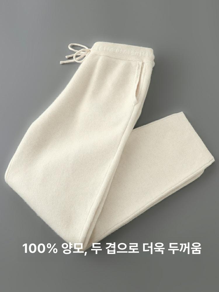 캐시미어 니트바지 남녀공용 울 100% 겨울 레깅스 - 상품 이미지