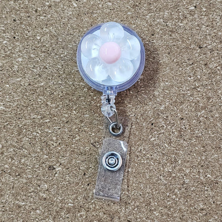 투명 릴와이어 학생증 연결 클리어 플라워 실습 뱃지릴