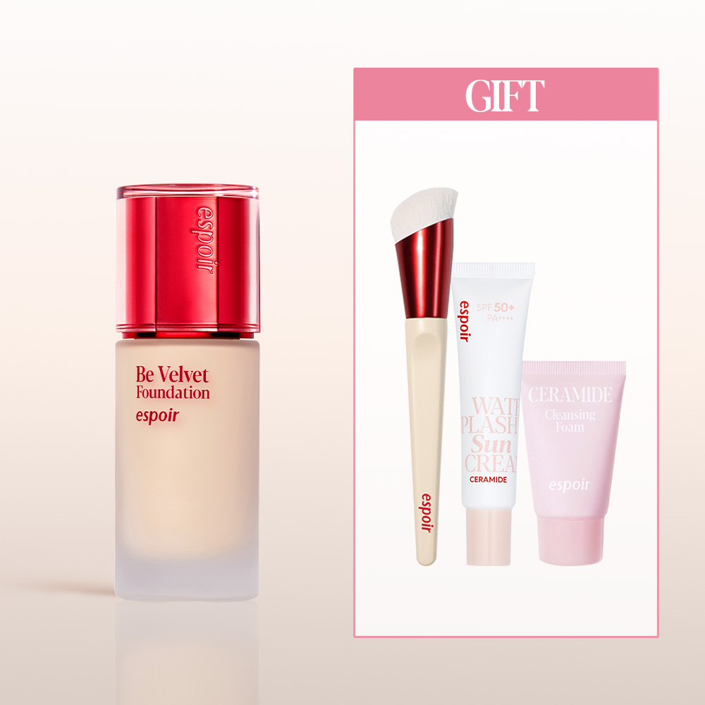 에스쁘아 비벨벳 파운데이션 SPF22 PA++ 30g (증정: 포어 블러 파운데이션 브러쉬 + 선크림 20ml + 클렌징 폼 20g) 제품 이미지