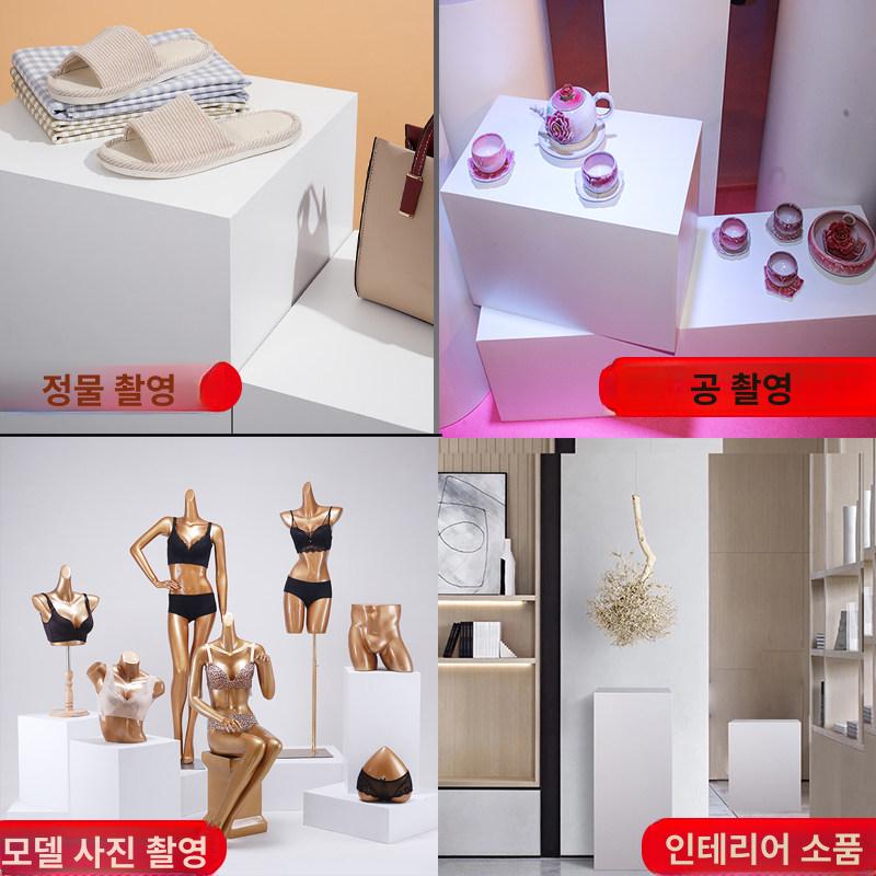 촬영용 사각 스툴 선반 스튜디오 매대 박스 소품 전시용 디피용 디스플래이 - 상세 이미지 5