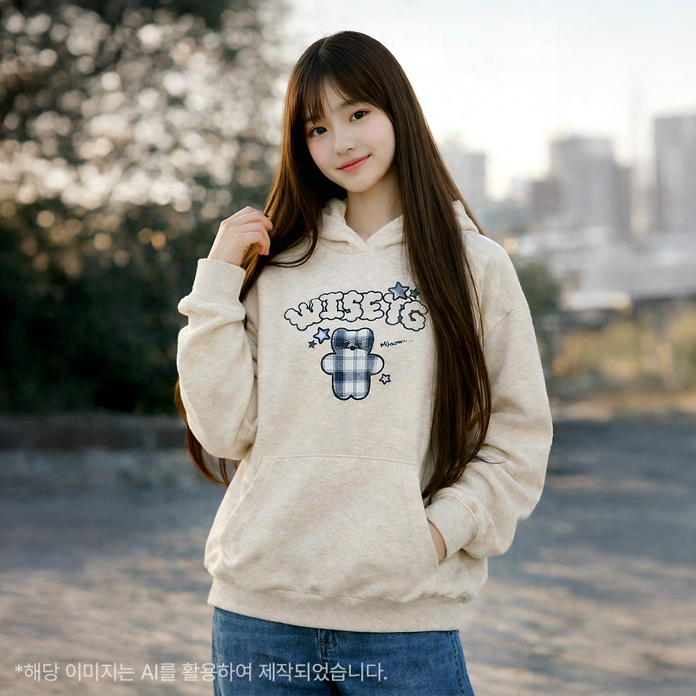 [온라인단독] 더데이걸 TDGS 레터 후드 맨투맨 TGMH26FYE - 상세 이미지 2