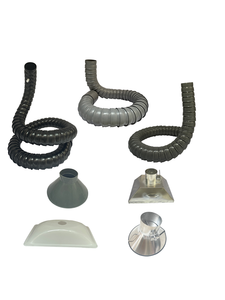 국소배기장치 후드 파이프 배기구 플랙시블 커버 110mm 그레이 1m 300mm - 상품 이미지