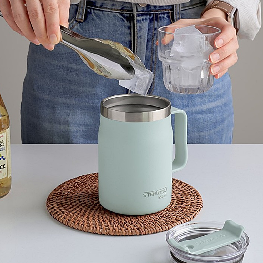 보온 보냉 스텐 머그 텀블러 손잡이 넓은입구 550ml 690ml 박대표마켓 이미지 6