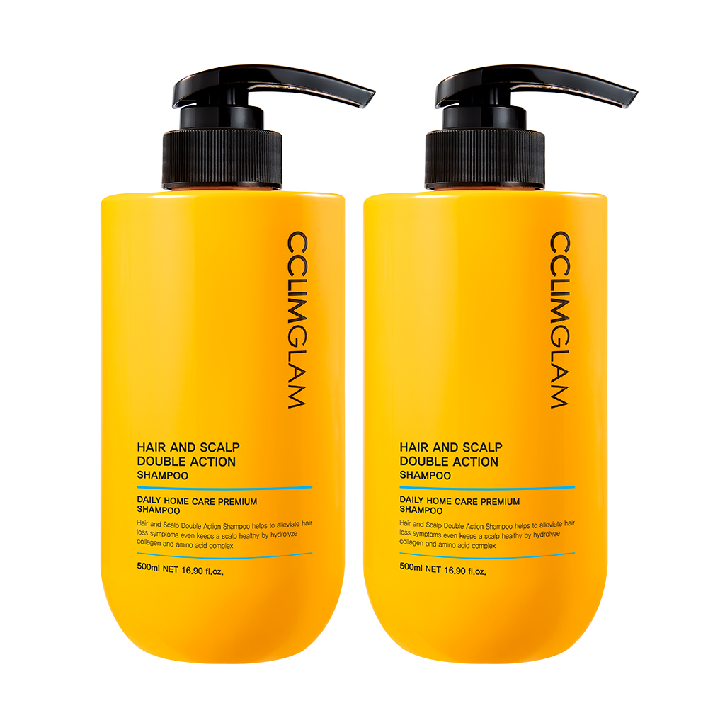 끌림글램 더블액션 설페이트프리 탈모증상완화 단백질 징크피리치온 샴푸 500ml, 2개 - 상품 이미지