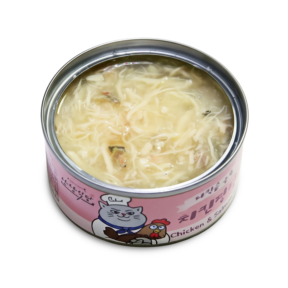 냥냥식당 치킨정식 고양이캔 치킨+살몬, 85g, 24개 - 상세 이미지 4