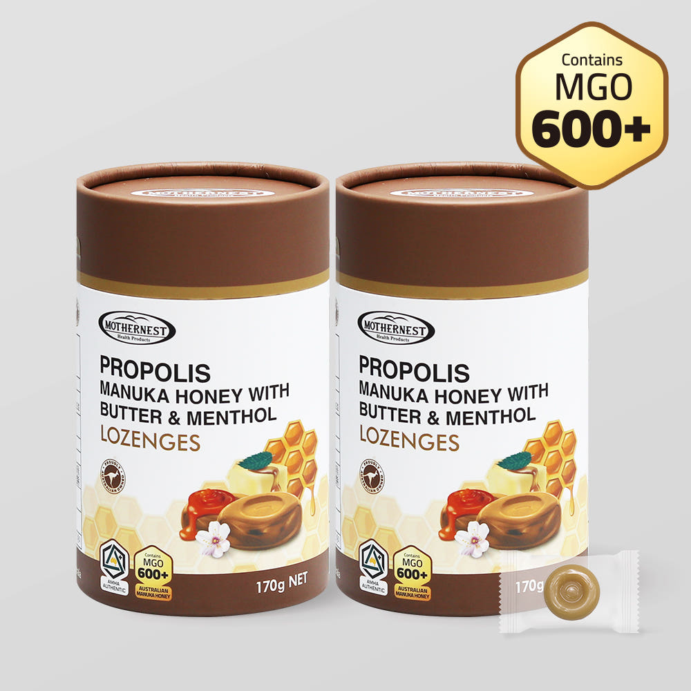 마더네스트 호주산 프로폴리스 마누카허니 버터멘톨 캔디 (MGO600+) 170g, 2개 - 상품 이미지