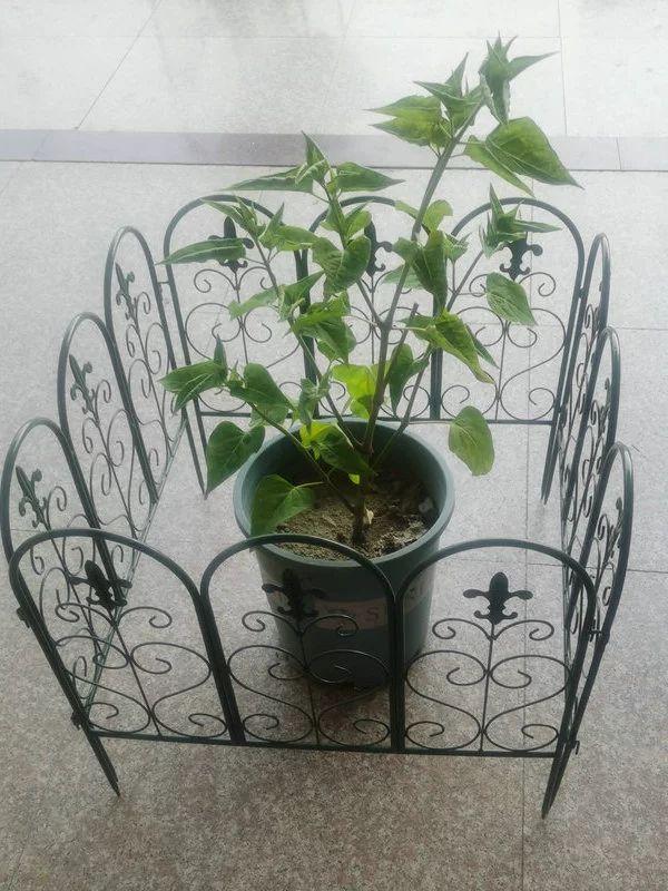 빈티지 화단 정원 조경 철제 미니 꾸미기 소품 울타리 블랙 단일패널 길이 57 x 높이 50cm - 상세 이미지 2