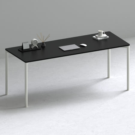 209애비뉴 제로데스크 에보 컴퓨터 게이밍책상 1800x600mm, 블랙상판+화이트프레임