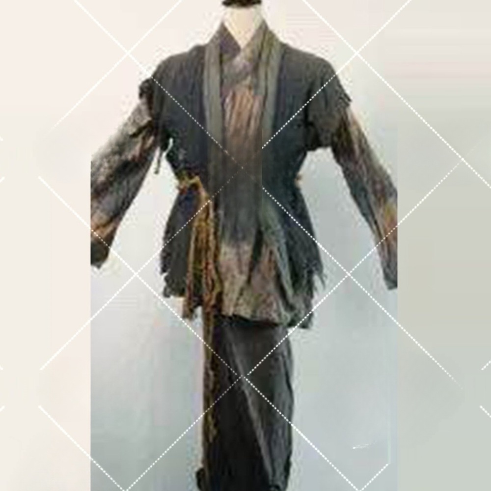 조선시대 의상 연극 거지 서민 누더기 복장 코스프레 노비 분장 무대 공연용 사실적 농민 - 상세 이미지 3