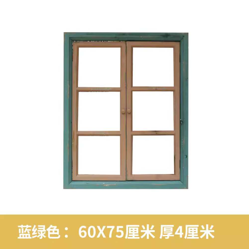 가짜창문 장식 빈티지 복고풍 원목 장식용 모형 벽 원목색 소형 이미지 7