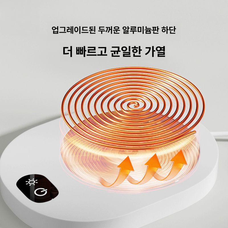 고양이 온열 물그릇 400ML 가열 반려동물 집사 자동 380ml 글레이즈드블랙 세라믹 3단 - 상세 이미지 2