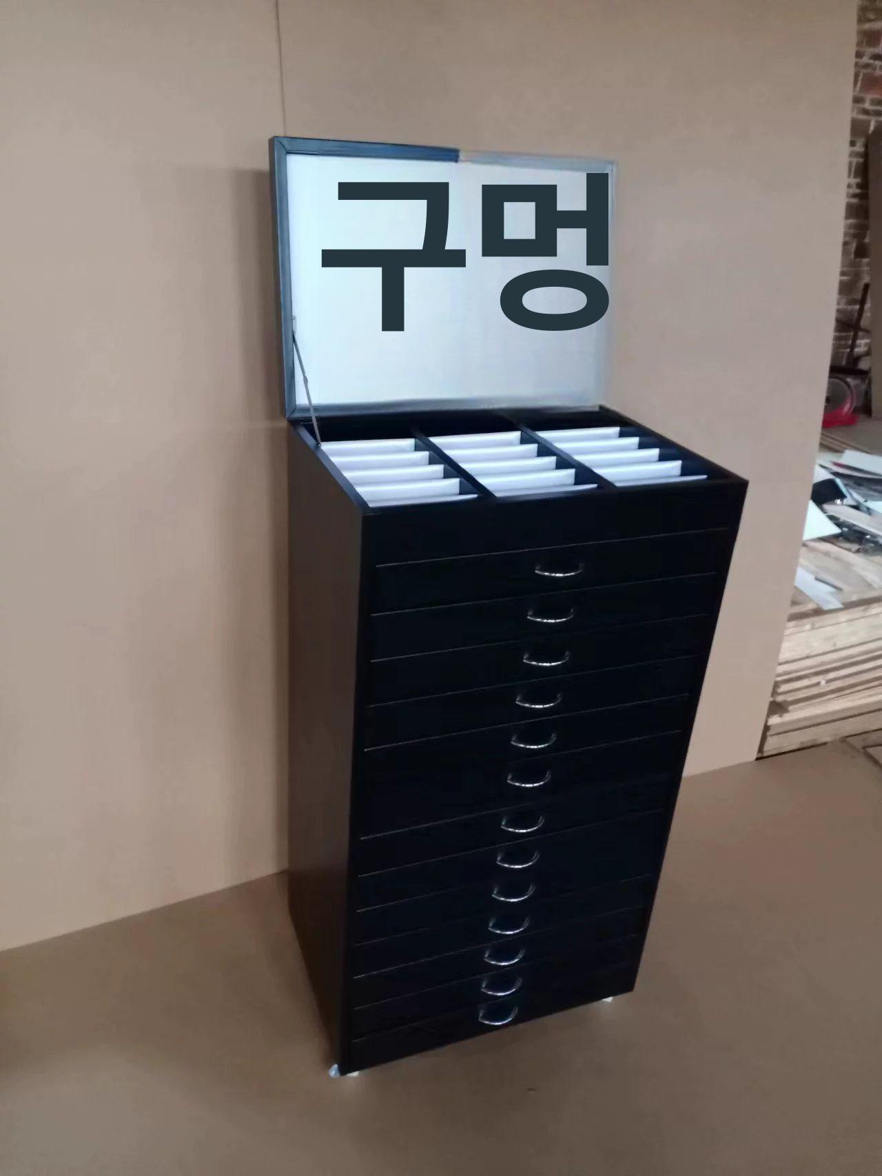 대형 안경 서랍장 케이스 수납 보관 매장용 캐비닛 16칸 화이트 306쌍안경 - 상세 이미지 5