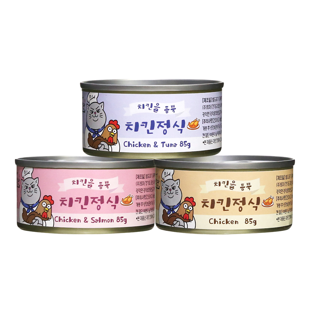 냥냥식당 치킨정식 고양이캔 콤보(3종 8개씩), 85g, 24개 - 상세 이미지 2