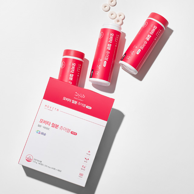 모비타 임산부 초등학생 청소년 씹어먹는 자두맛 메디포스트 철분 츄어블 60정, 3개 이미지 2