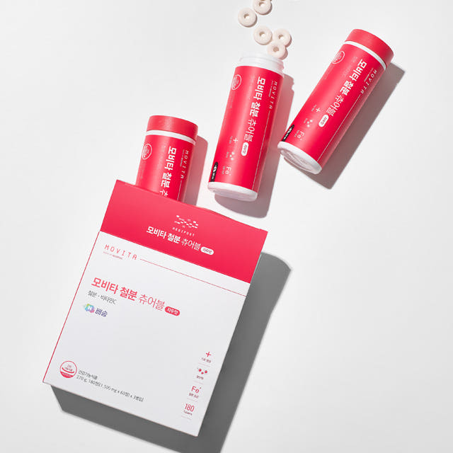모비타 임산부 초등학생 청소년 씹어먹는 자두맛 메디포스트 철분 츄어블 60정, 6개 — 60정 6개 묶음, 알찬 구성의 의미