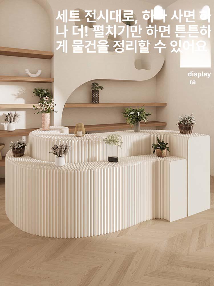 접이식 진열대 종이 가판대 제품 전시 매대 파티션 높이 118cm 길이 1-2m 폭 42cm - 상세 이미지 2