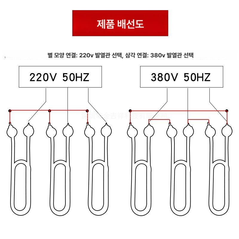 전기히터봉 온수히터 산업용 2KW 굽은 U M16 간이 18-220V 3KW - 상세 이미지 4