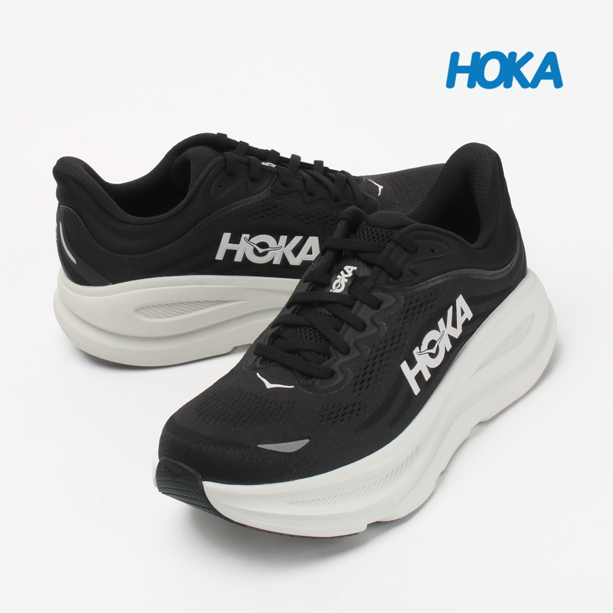 호카 운동화 본디9 와이드 남성 런닝화 블랙 화이트 1162013-BWHT