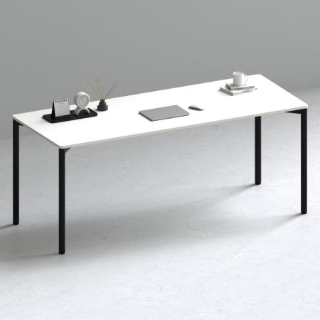 209애비뉴 제로데스크 에보 컴퓨터 게이밍책상 2000x600mm, 화이트상판+블랙프레임