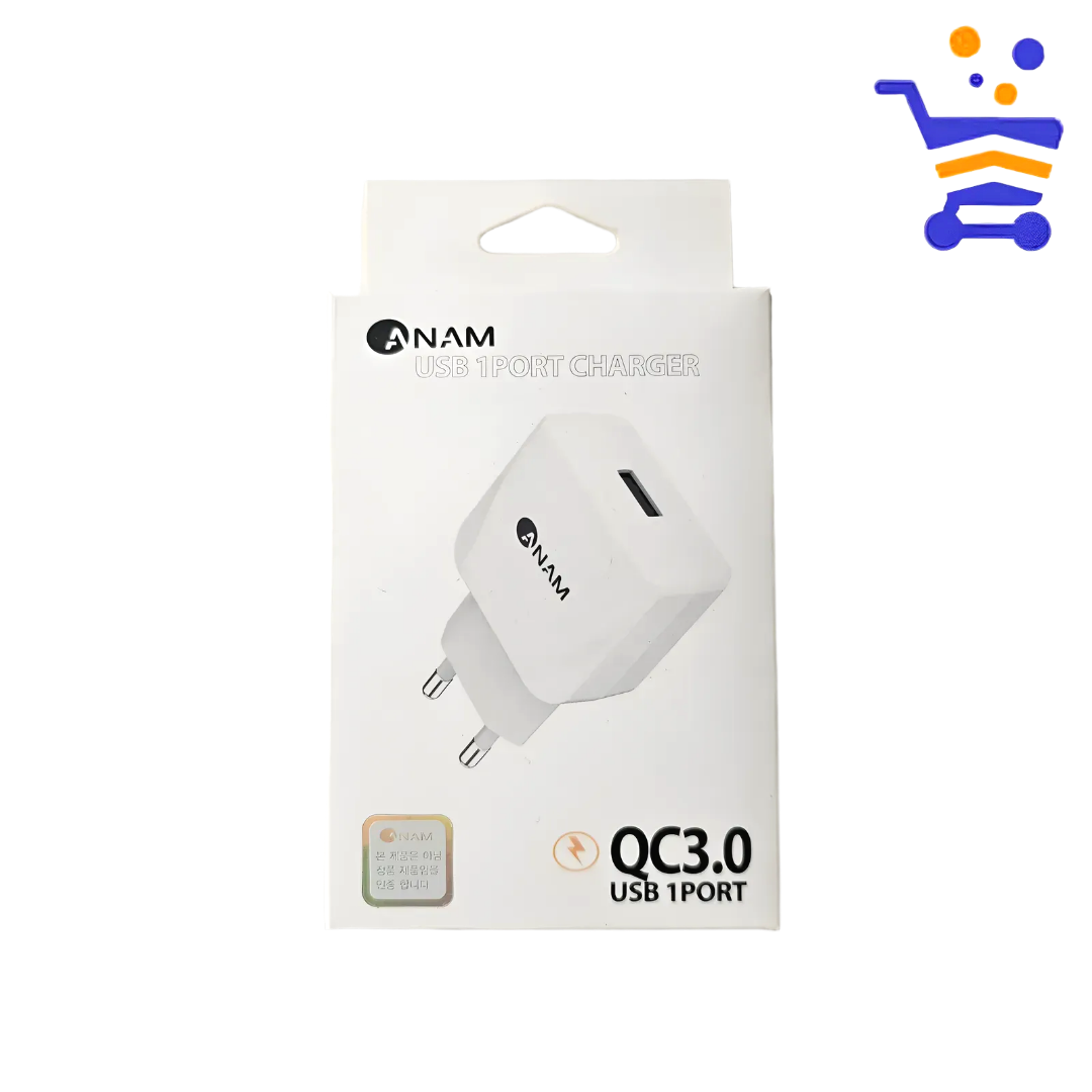 아남 퀵차지 3.0 USB 충전기 1포트 18W 고속 어댑터 ATC_QC1P - 상품 이미지