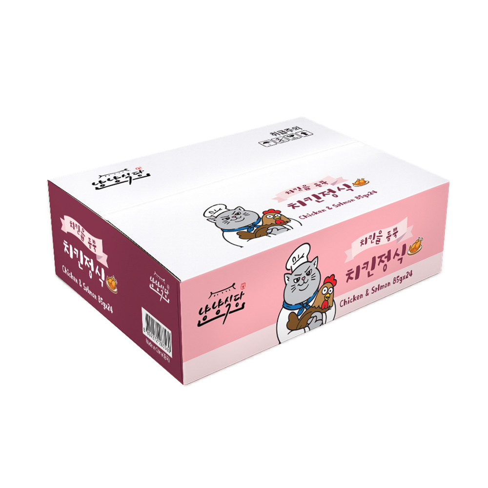 냥냥식당 치킨정식 고양이캔 치킨+살몬, 85g, 24개 - 상세 이미지 2