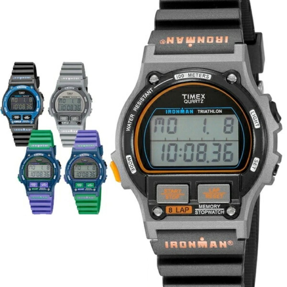 타이맥스 TIMEX 아이언맨 8 랩 디지털 손목시계 복각디자인 TW5M54 - 상품 이미지