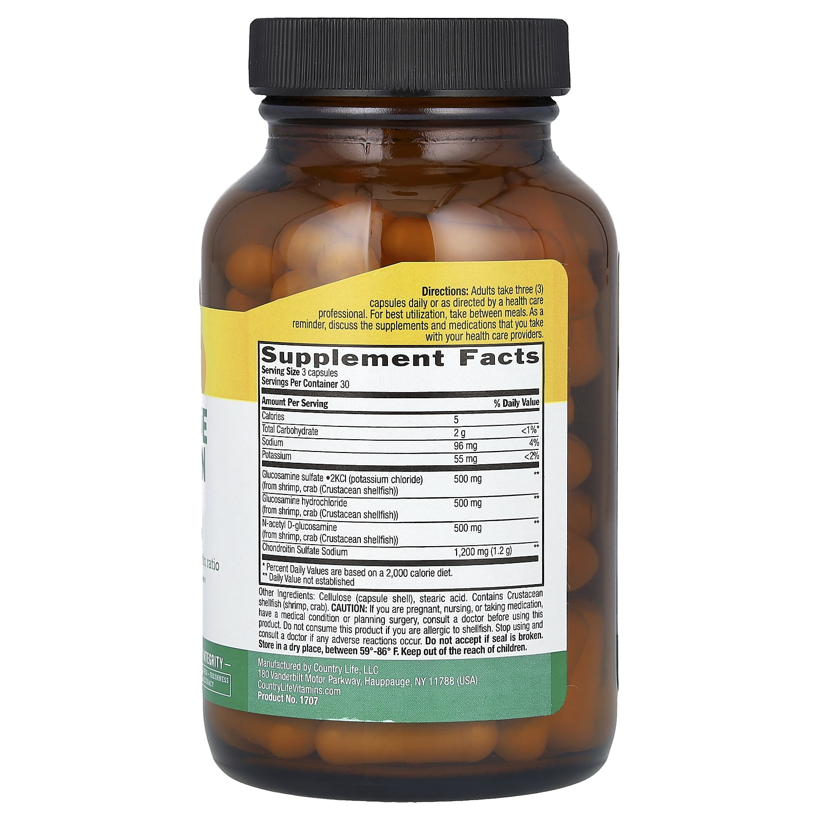 컨트리라이프 글루코사민 콘드로이친 1000mg 아세틸 콘드로이틴 90캡슐, 2개 - 상세 이미지 2
