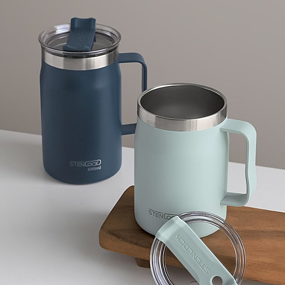 보온 보냉 스텐 머그 텀블러 손잡이 넓은입구 550ml 690ml 박대표마켓 이미지 7