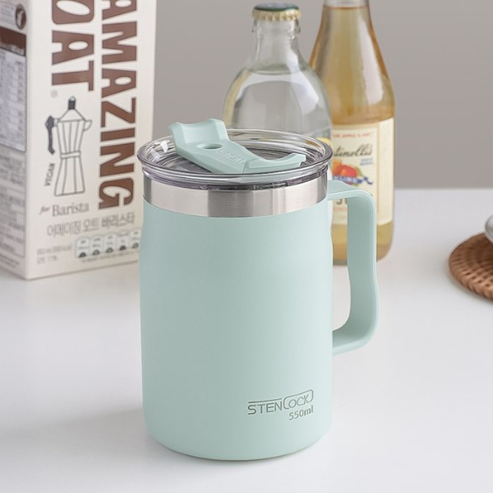 보온 보냉 스텐 머그 텀블러 손잡이 넓은입구 550ml 690ml 박대표마켓 - 상세 이미지 3