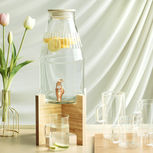 미라주 음료디스펜서 8L 워터디스펜서 카페 홈카페 업소용 박람회 행사용 유리물병 워터저그 이미지 7