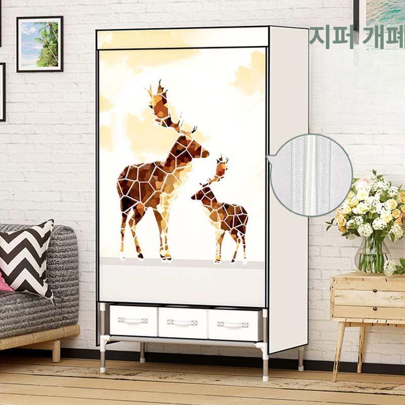조립식 이불장 천커버 침실 장롱 원룸 수납장 - 상세 이미지 3