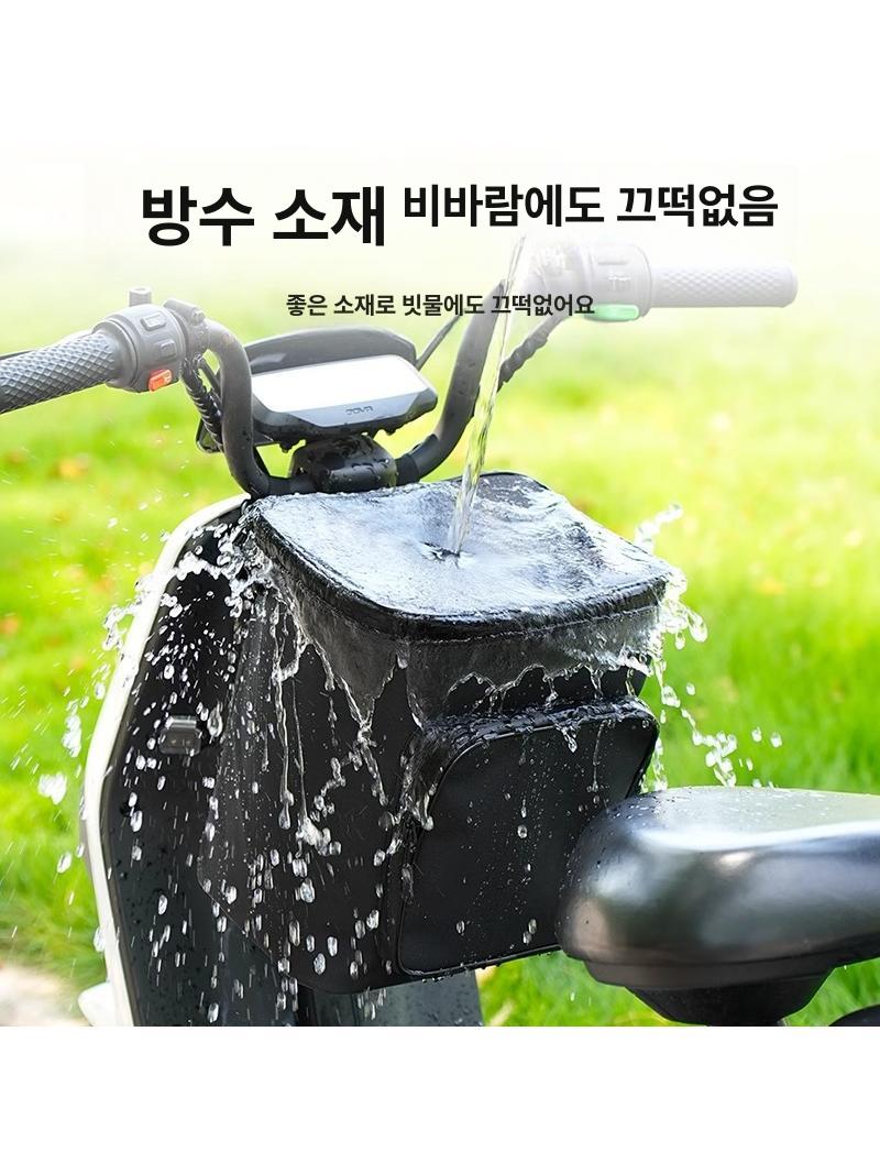 오토바이 가방 방수 스쿠터 탑박스 클래식 수납 라이딩 화이트 필름있음 - 상세 이미지 2