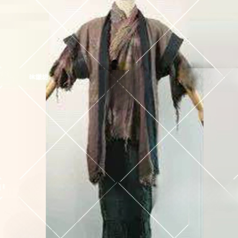 조선시대 의상 연극 거지 서민 누더기 복장 코스프레 노비 분장 무대 공연용 사실적 농민 - 상세 이미지 2